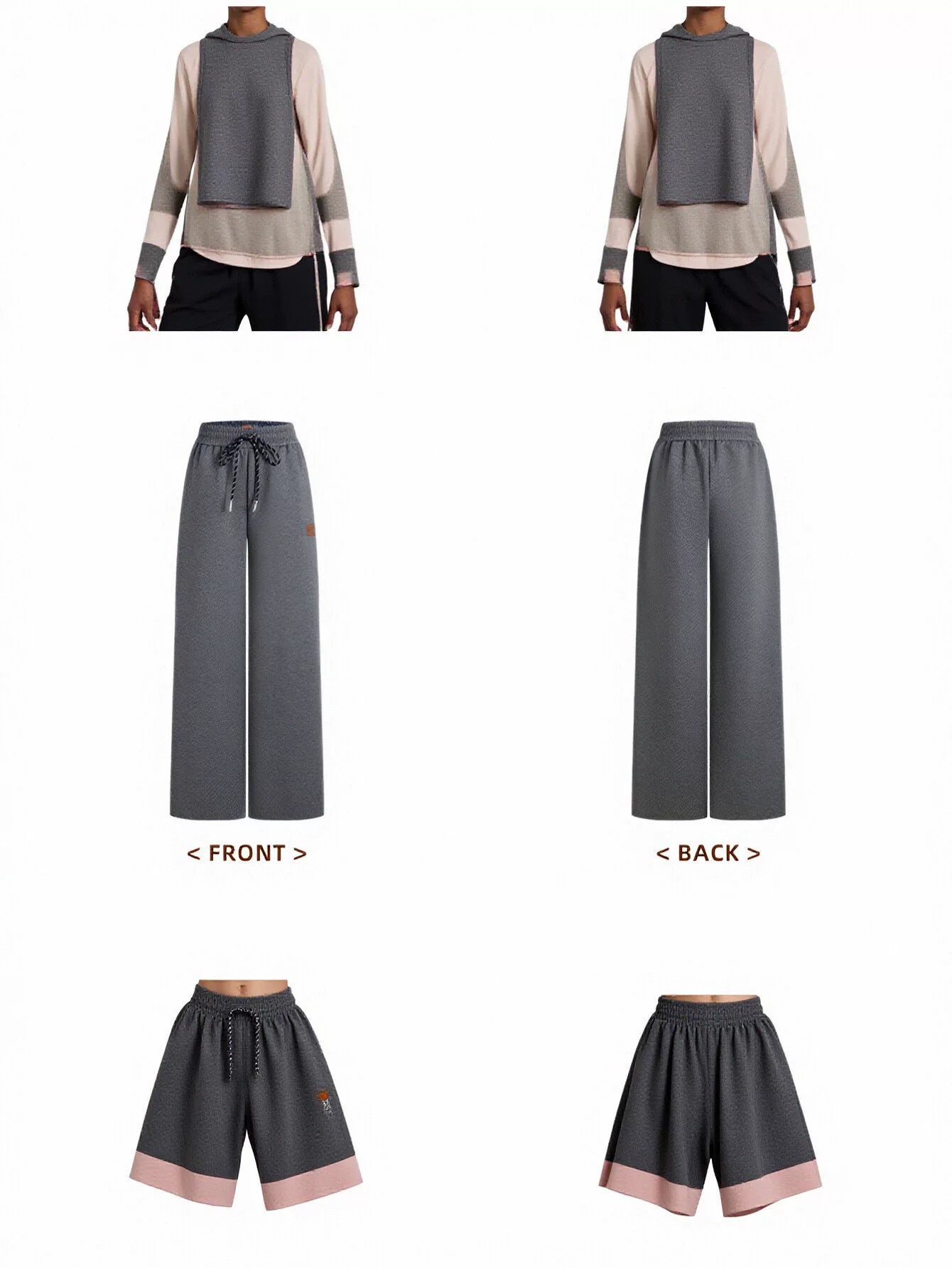 Comfy Drawstring Wide Leg Sweatpants