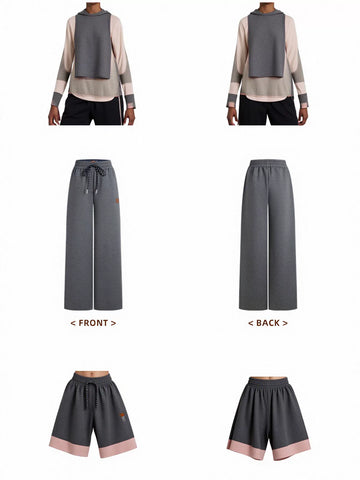Comfy Drawstring Wide Leg Sweatpants