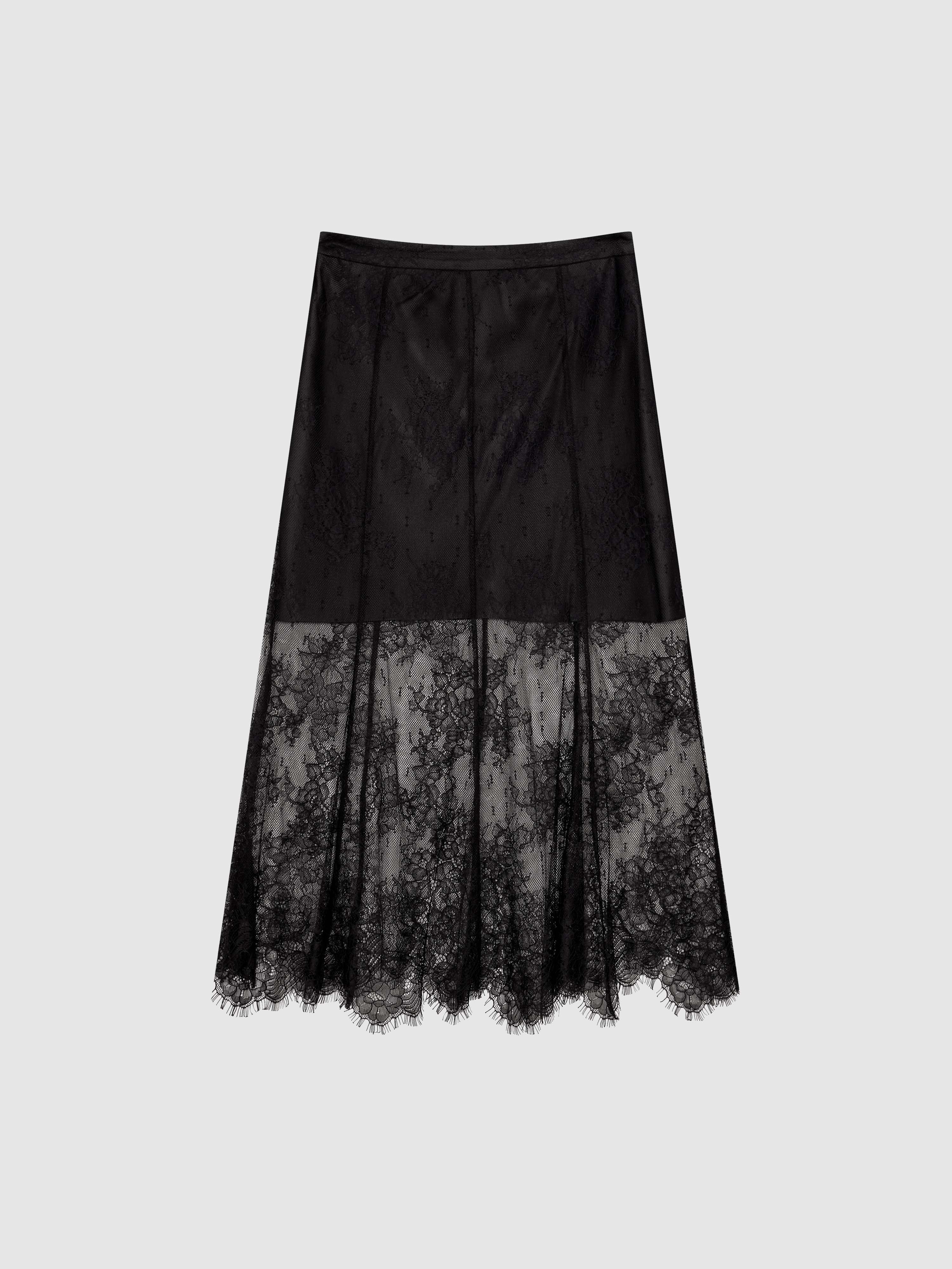 Laced Fishtail Midi Skirts