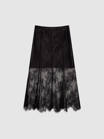 Laced Fishtail Midi Skirts