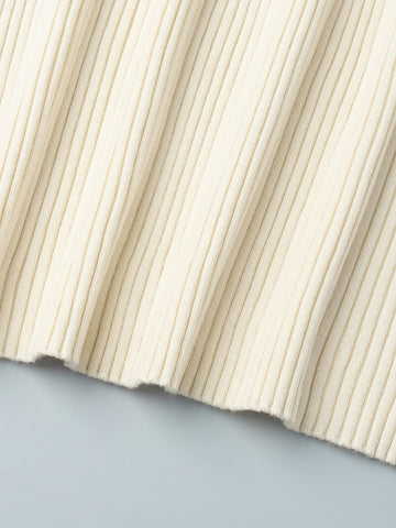 Slim Fit Ribbed Knit Maxi Dress