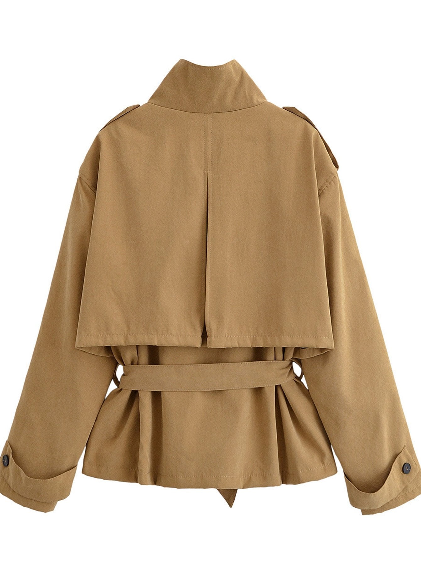 Oversized Belted Utility Trench Jacket