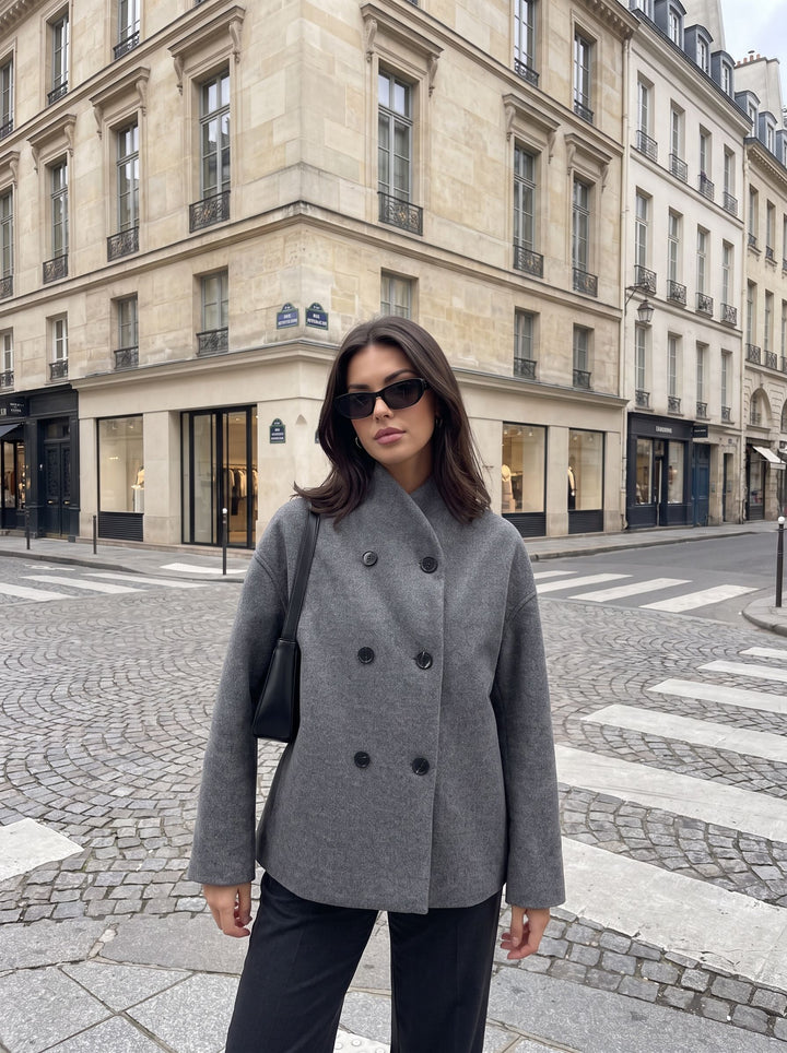 Cozy Double Breasted Wool Coat