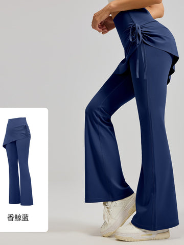 Ruched Skirted High Waisted Yoga Pants