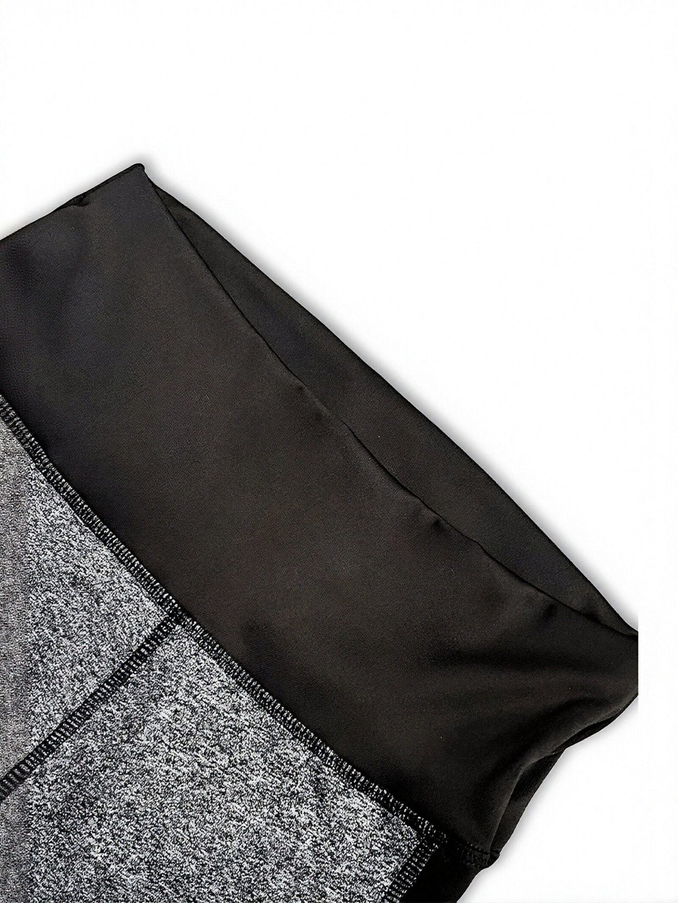 High-Waisted Colorblock Pocket Fitness Yoga Leggings-Black