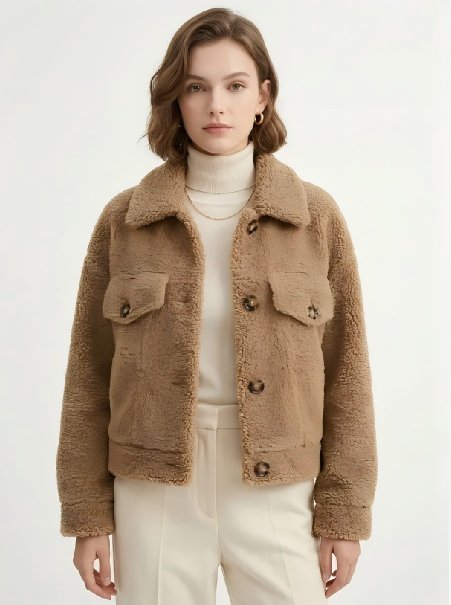 Cozy Button Up Sherpa Jacket