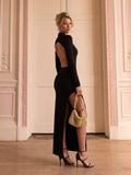 Backless High Slit Maxi Dress