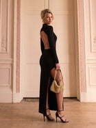 Backless High Slit Maxi Dress