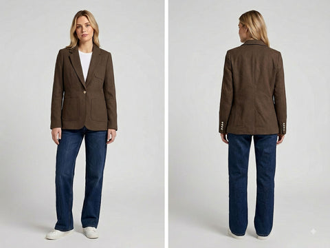 Tailored Slim Fit Textured Blazer Jacket