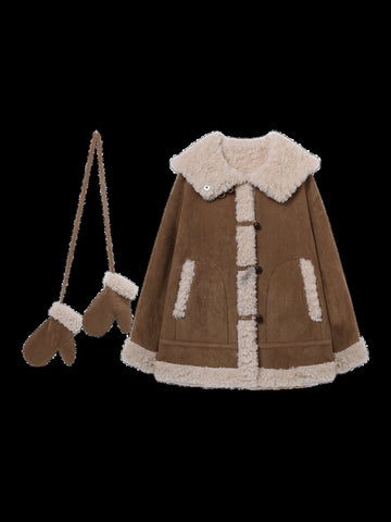 Cozy Faux Shearling Hooded Jacket