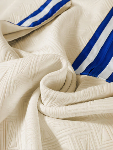 Zip Detail Stripe Blouse