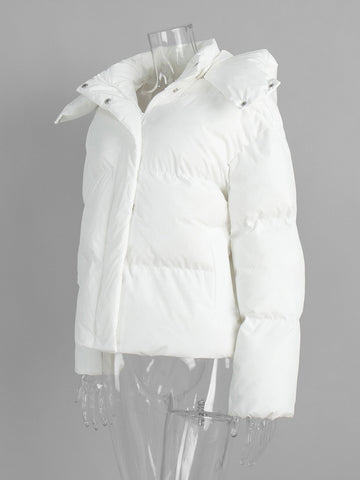 Cropped Hooded Puffer Jacket