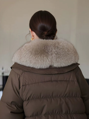 Faux Fur Collar Puffer Jacket