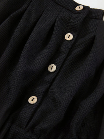 Button Front Wide Leg Jumpsuit