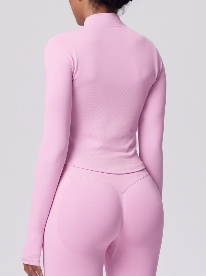 Seamless Fitted Thumbhole Athletic Jacket
