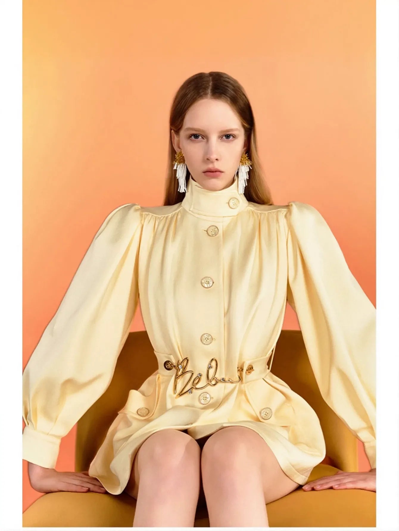 Elegant Puff Sleeve Tailored Jacket