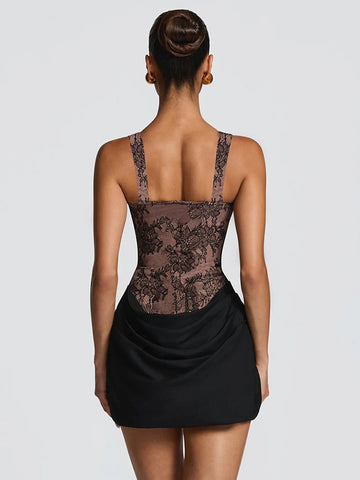 Lace Corset Bodycon Mini Dress