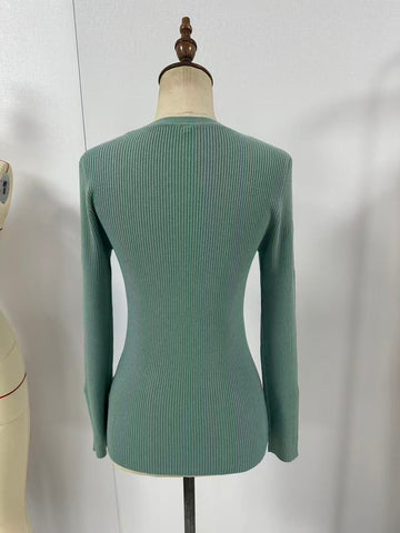 Slim Fit Ribbed Crewneck Sweater