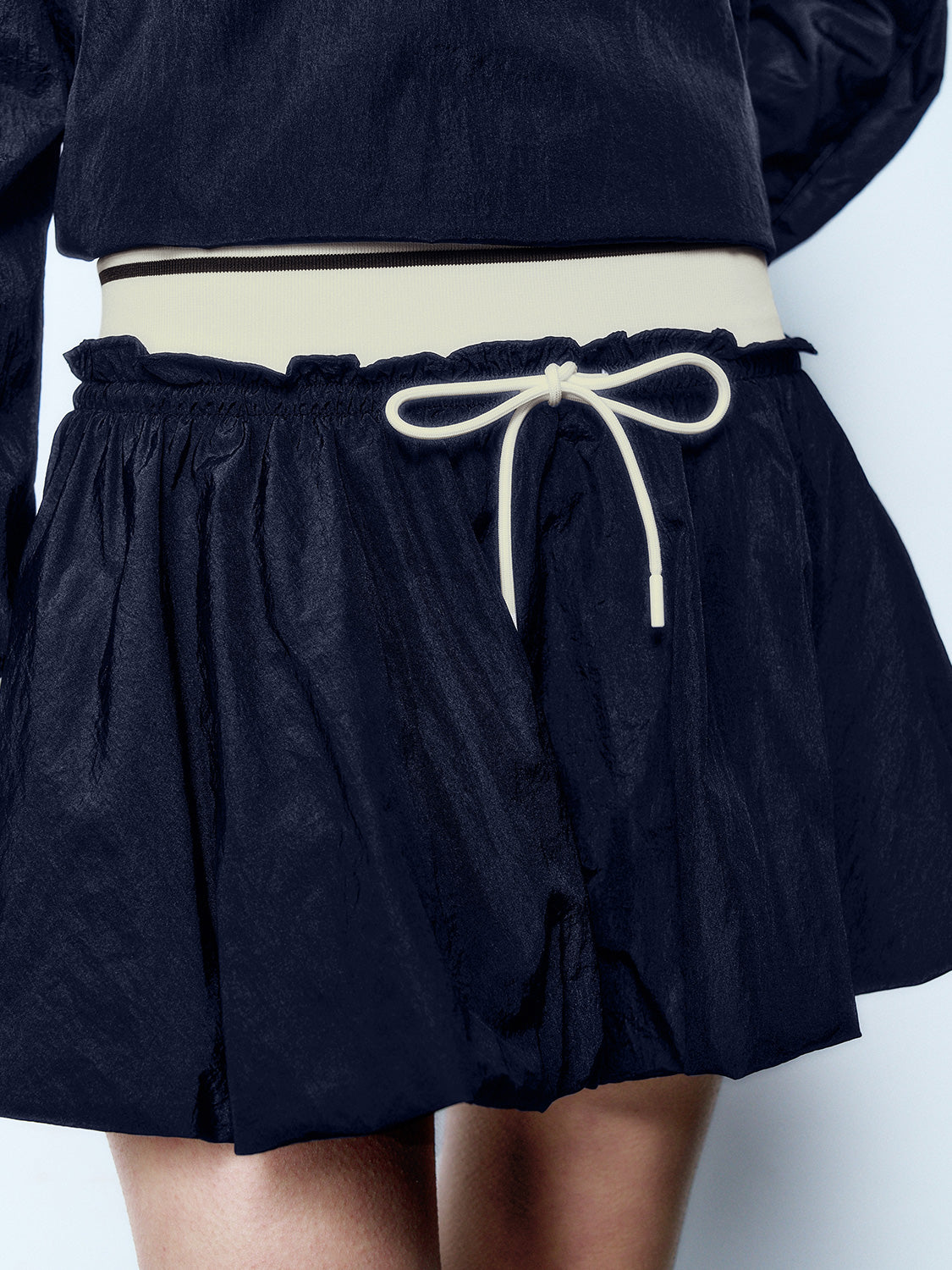 Urban Revivo Oversized A-Line Skirts-Navy Blue