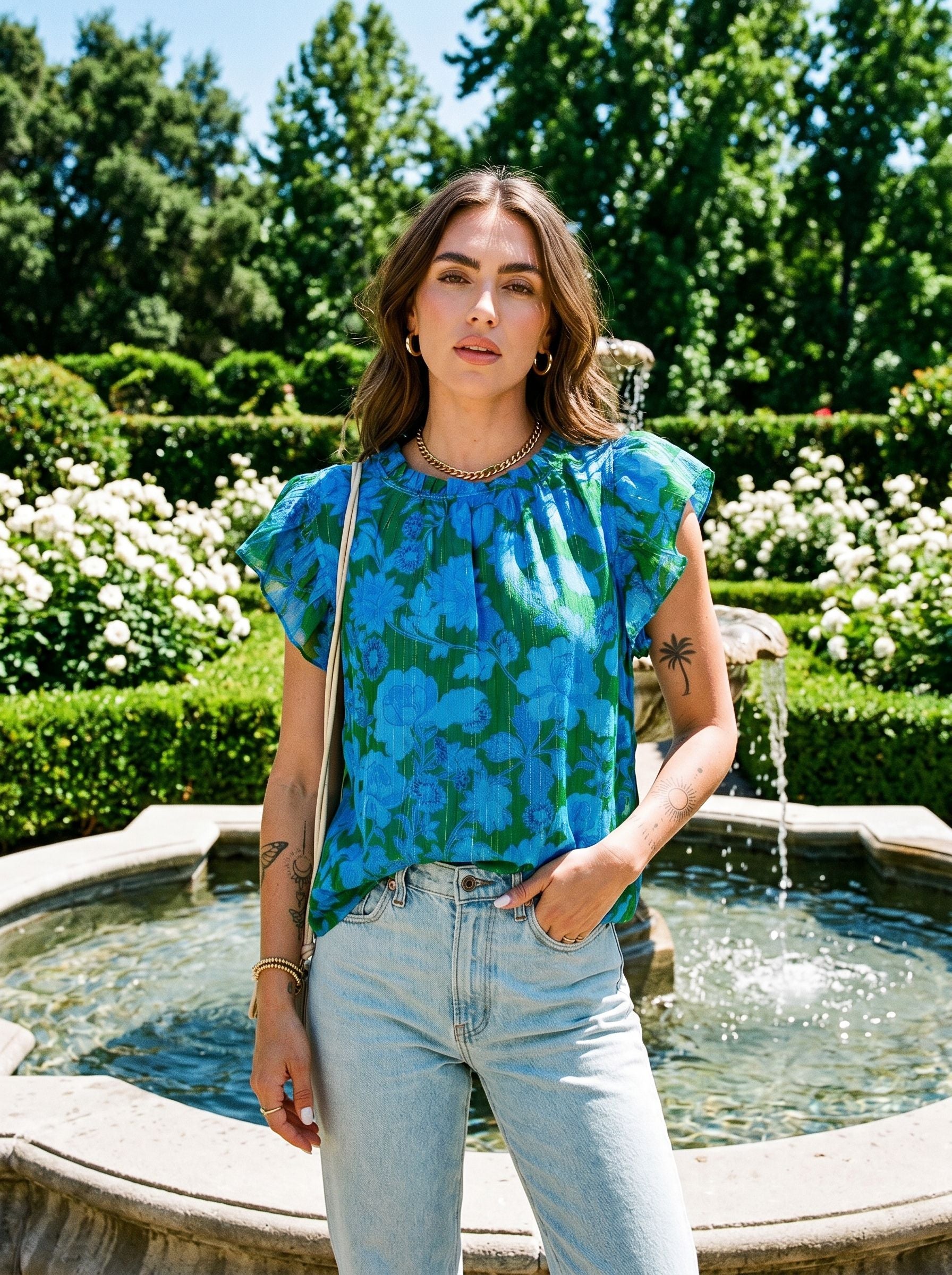 Floral Puff Sleeve Blouse