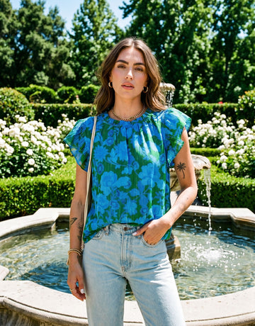 Floral Puff Sleeve Blouse