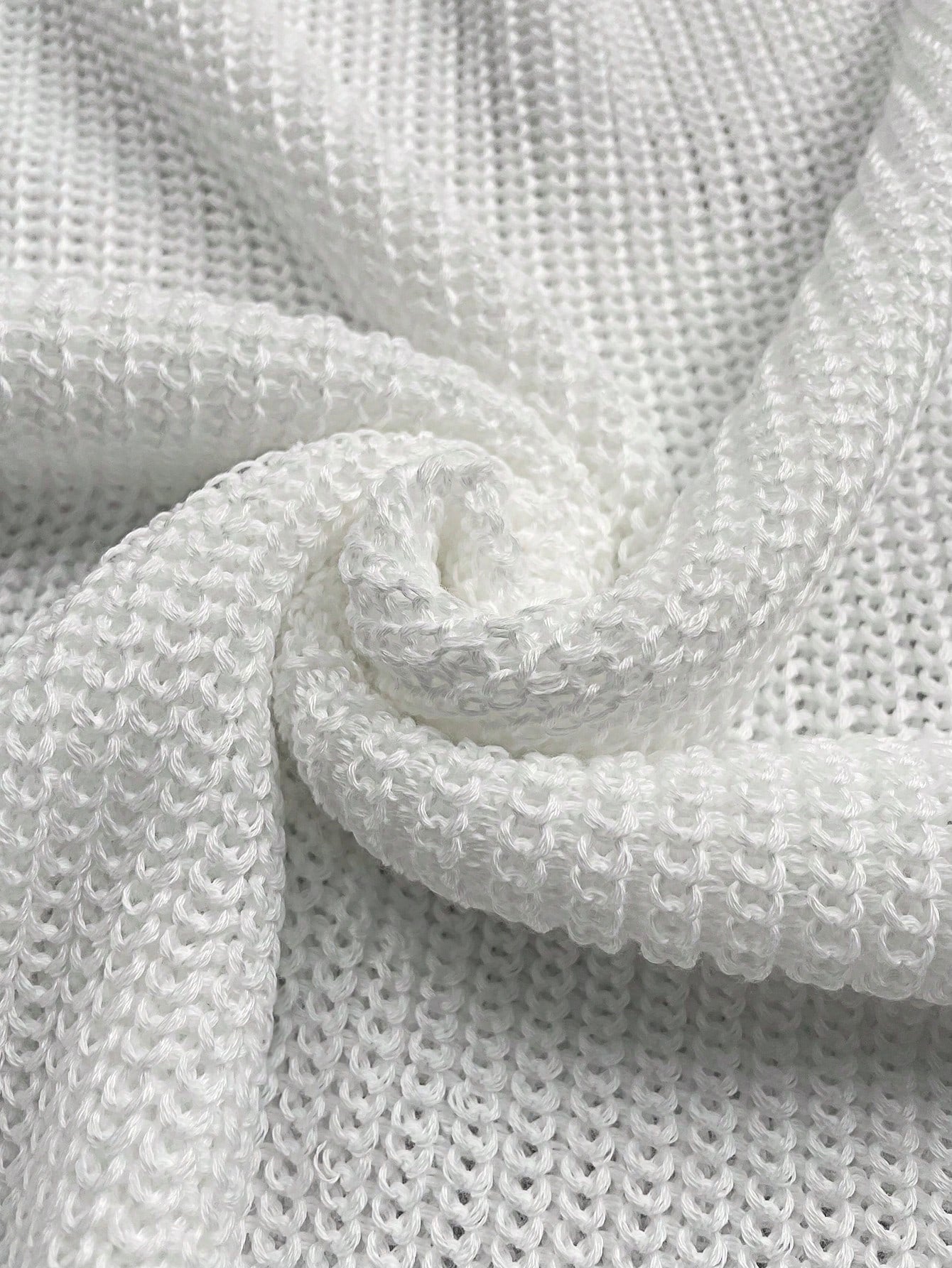 Casual Crewneck Ribbed Knit Sweater