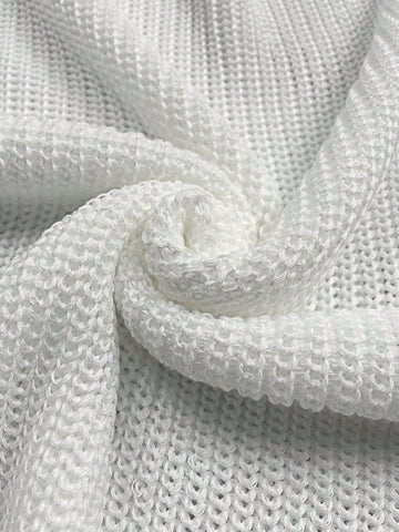 Casual Crewneck Ribbed Knit Sweater