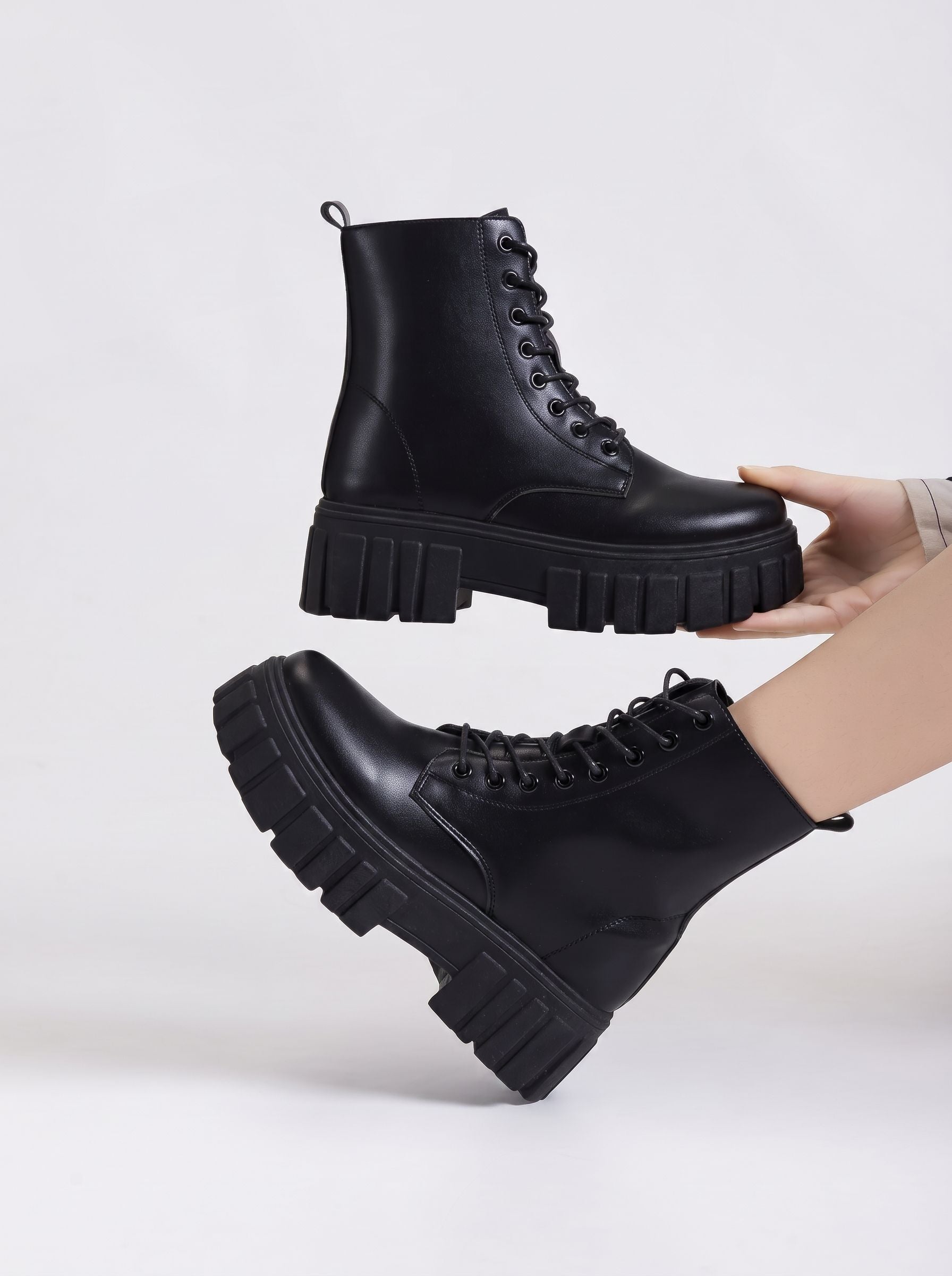 Chunky Platform Lace Up Boots
