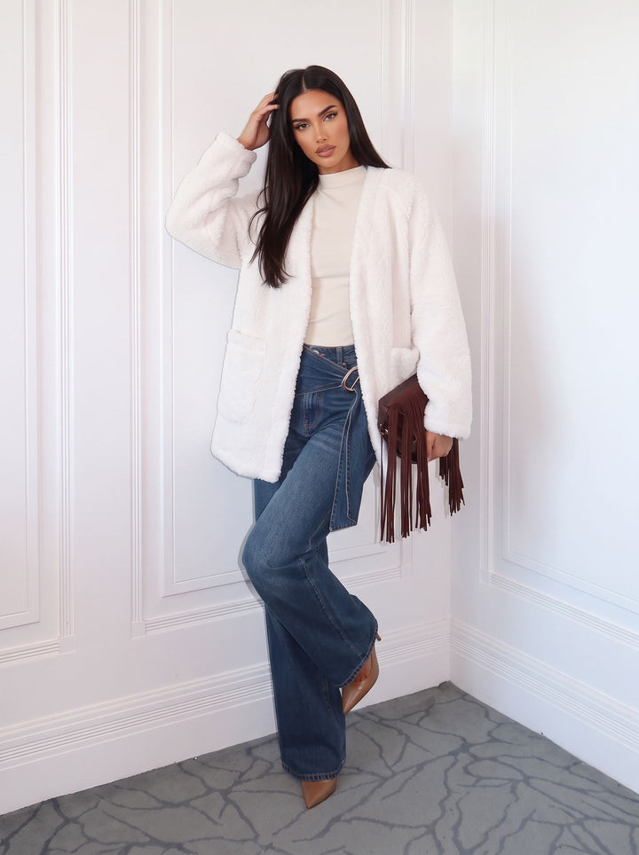 Cozy Open Front Sherpa Jacket
