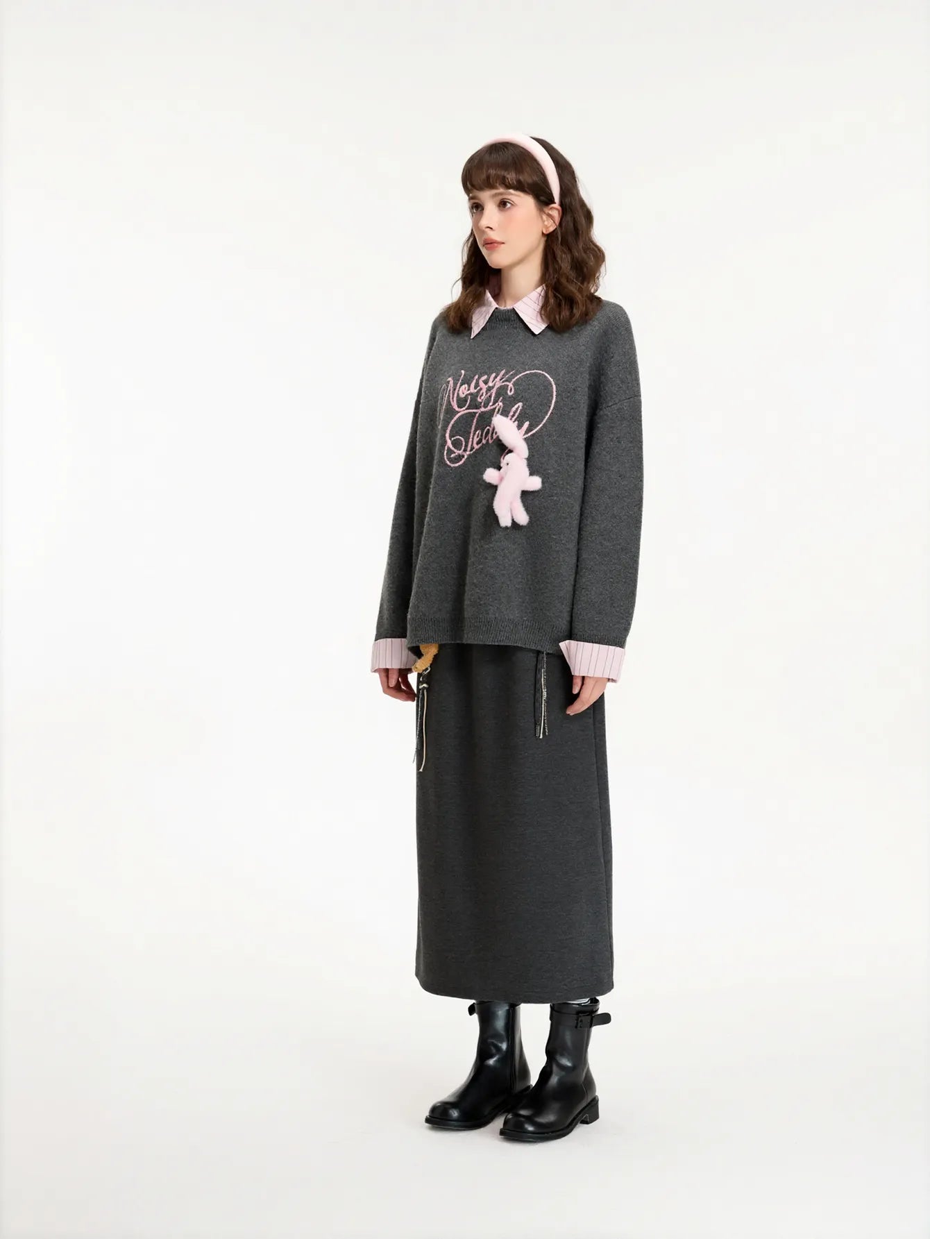 Cozy Layered Graphic Knit Sweater