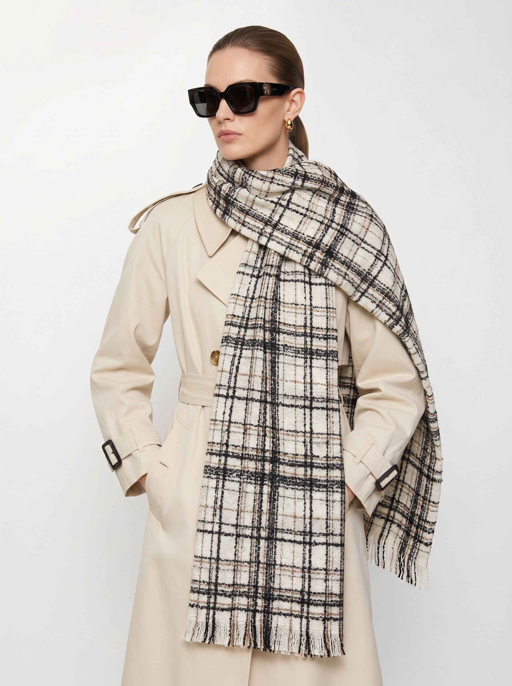 Classic Plaid Soft Oversized Scarf