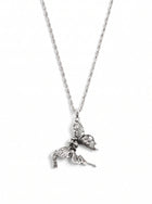 Gothic Grunge Skull Butterfly Necklace