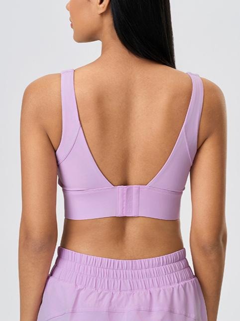 Semi-Fixed Cup Adjustable Hook-Back Sports Vest-Multicolor