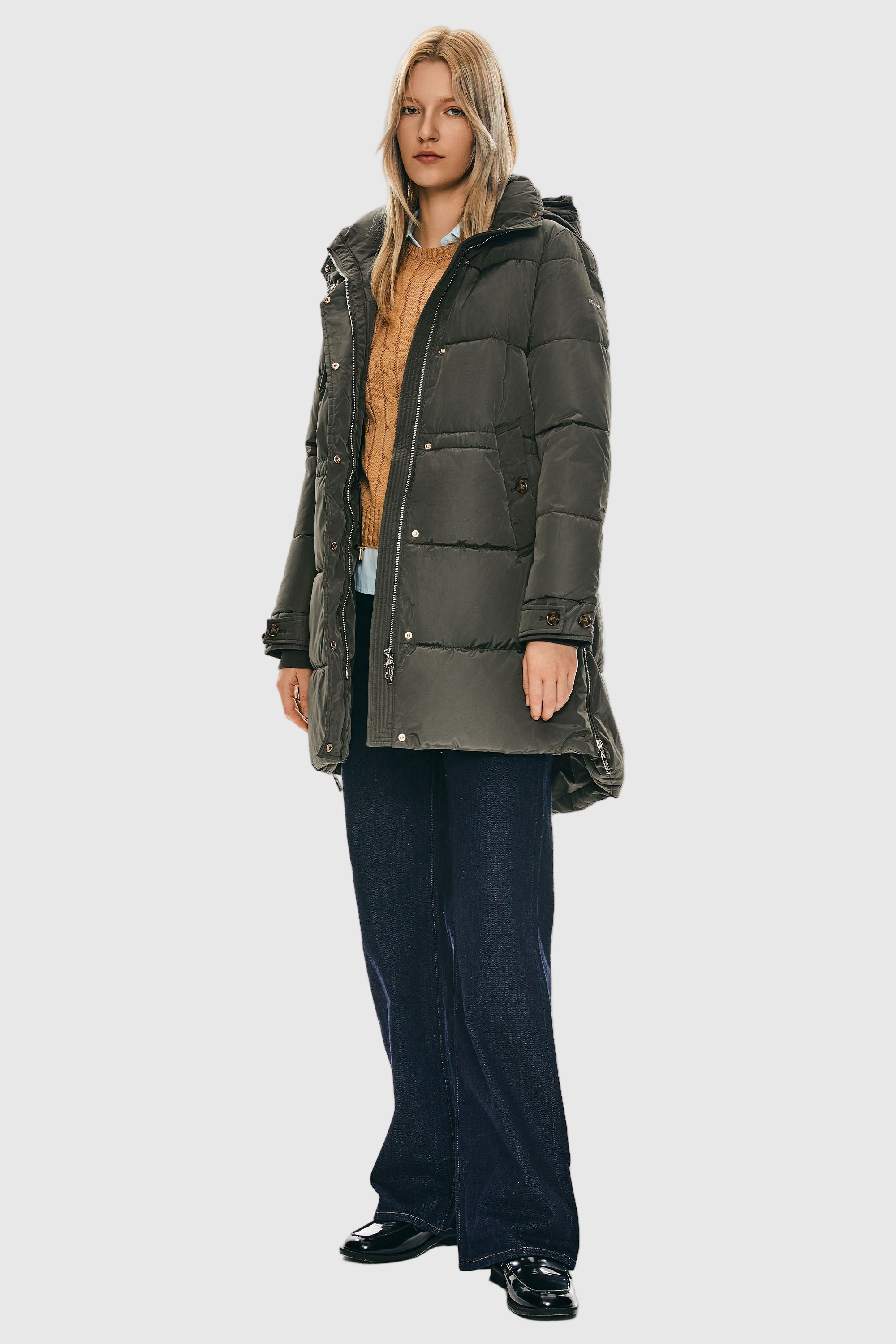Hooded Quilted Long Puffer Jacket