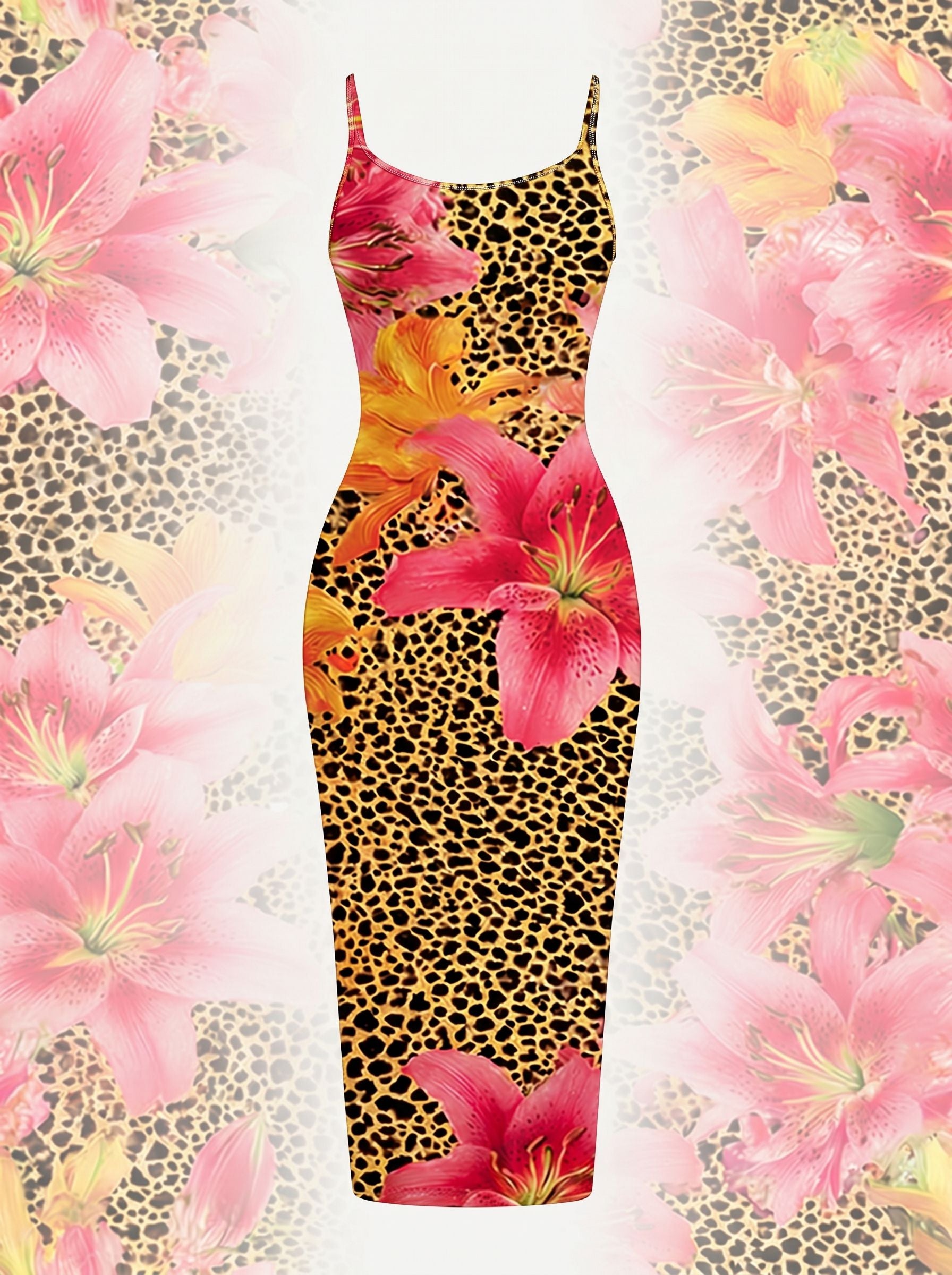 Sissi‘s Lily Leopard Print Midi Dress