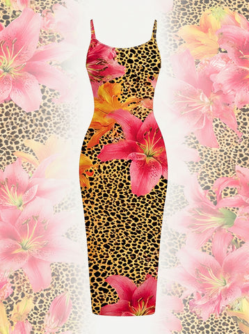 Sissi‘s Lily Leopard Print Midi Dress