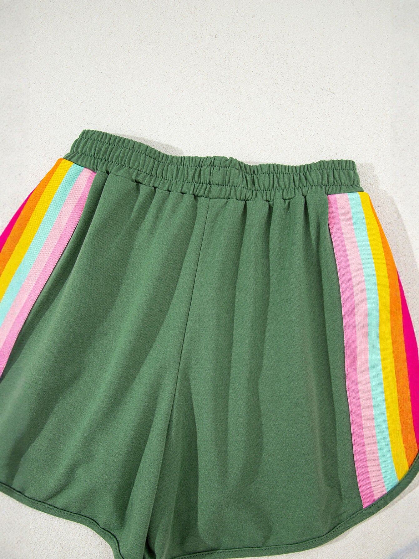 Rainbow Stripe Graphic Short Set