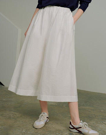 Elastic Waist Draped Casual Shorts