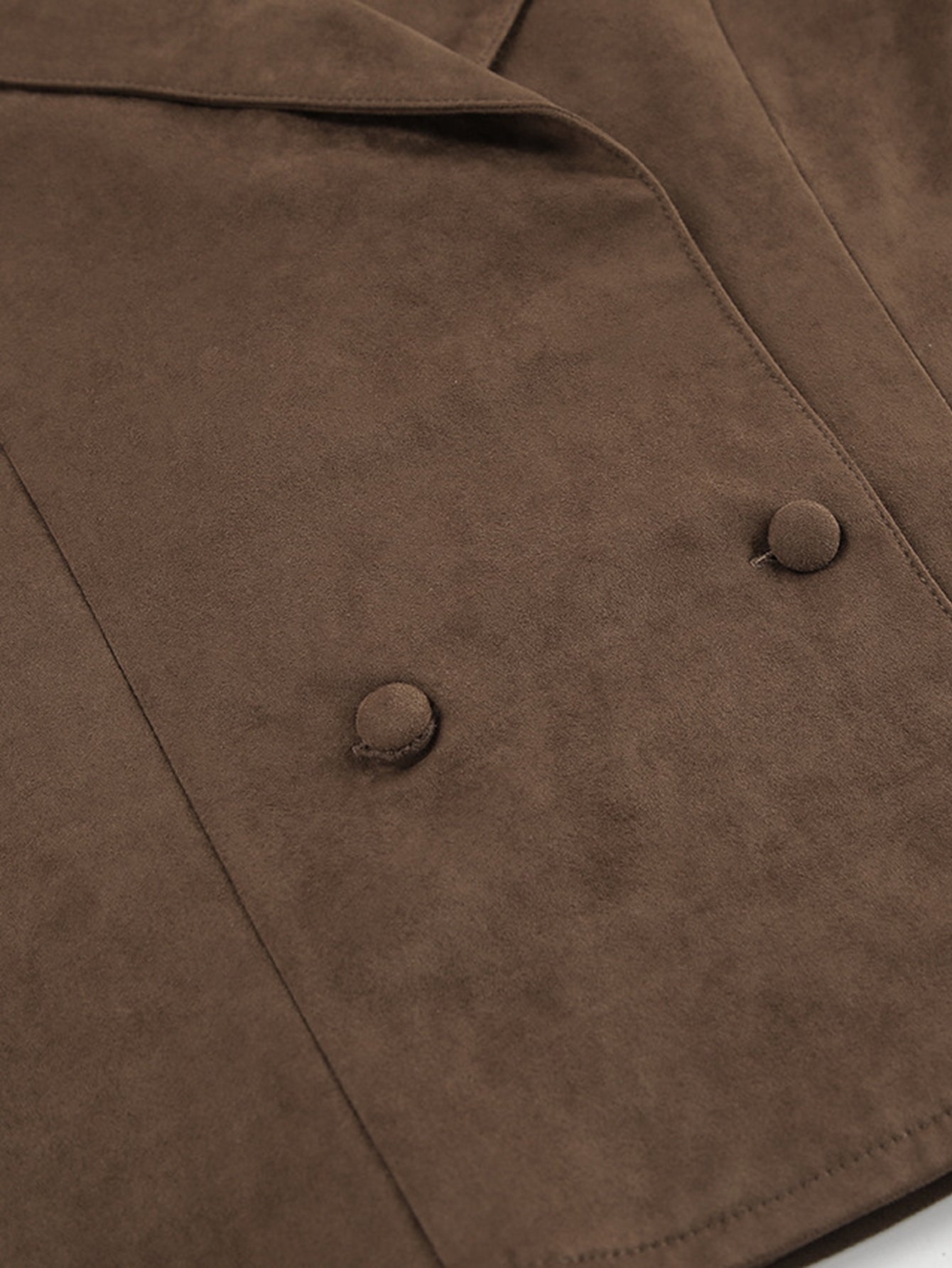 Belted Suede Notch Collar Jacket
