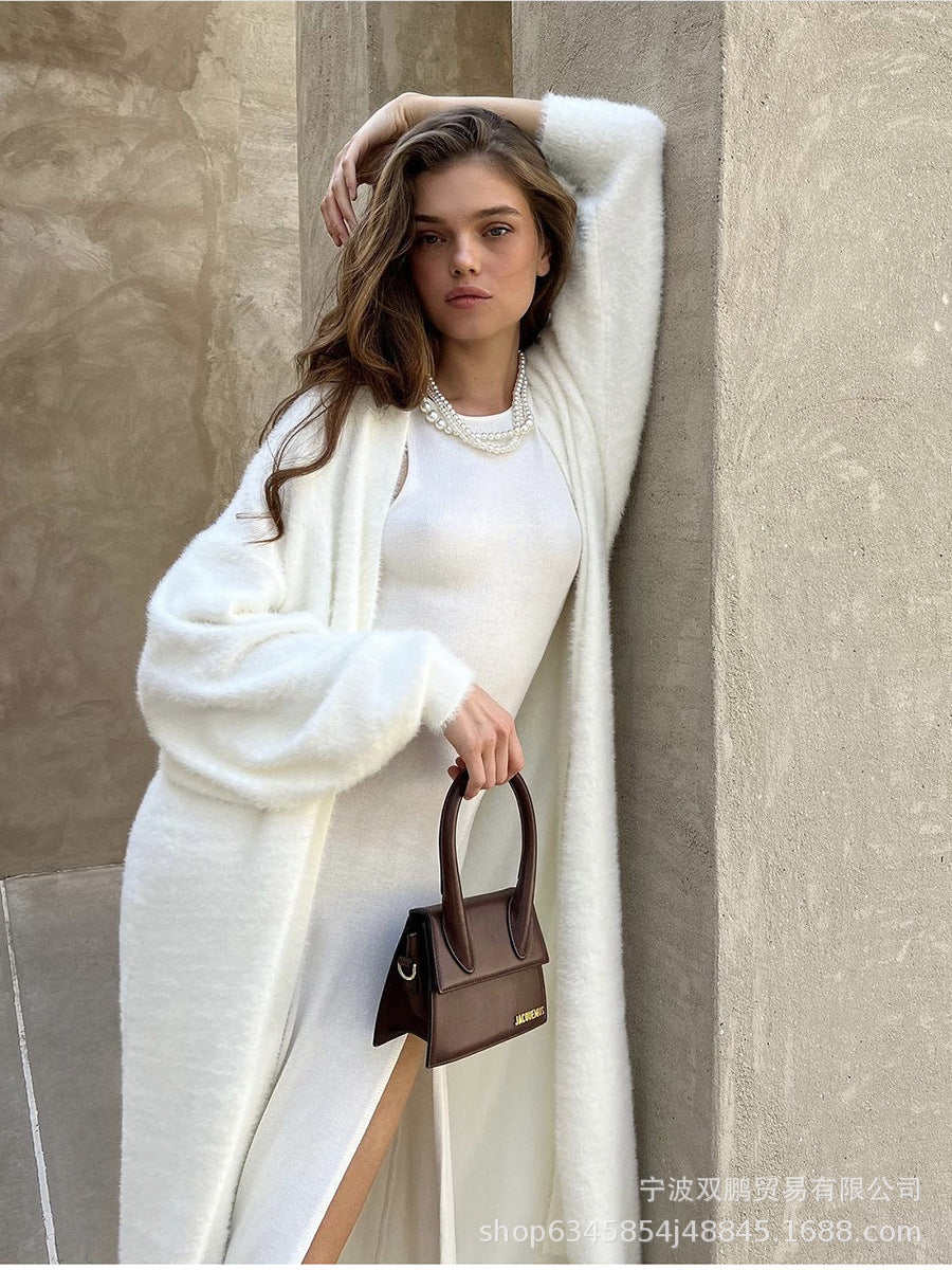 Cozy Fuzzy Cardigan Sweater Set