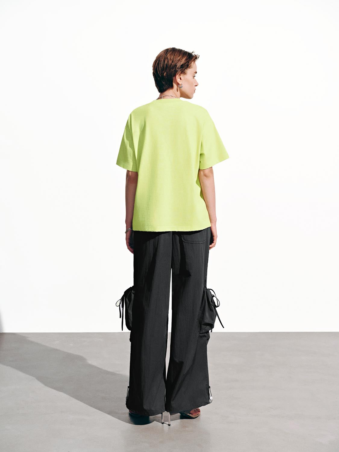 Urban Revivo Cargo Wide Leg Pants-Dark Gray