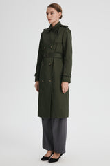 Classic Double Breasted Belted Trench Coat