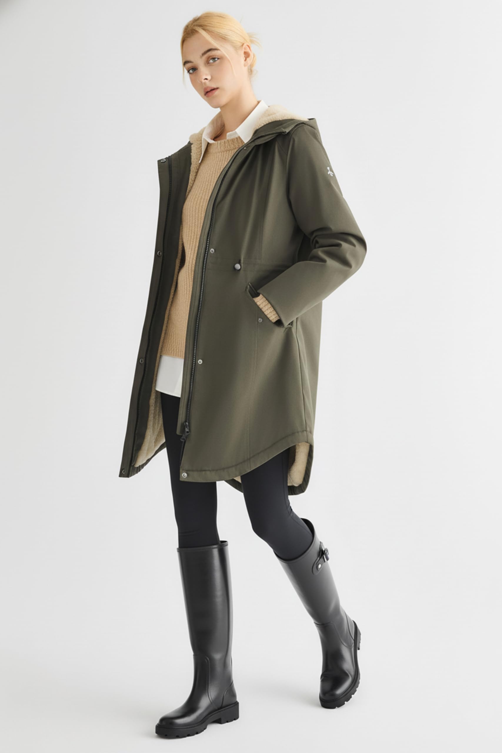 Waterproof Hooded Utility Parka Jacket