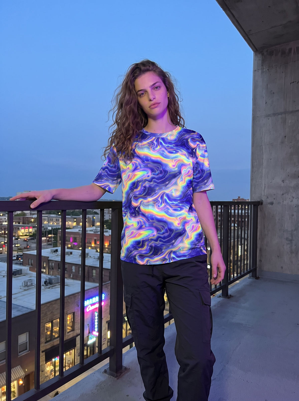 Forty Fun's Galaxy Swirl Print T-Shirts