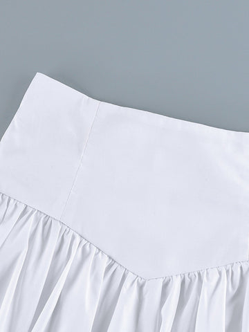 High Waisted Voluminous Bubble Mini Skirt