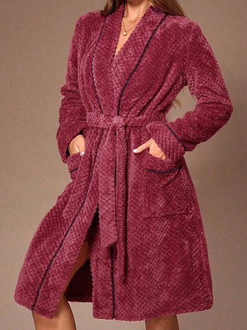 Cozy Plush Soft Warm Bathrobe