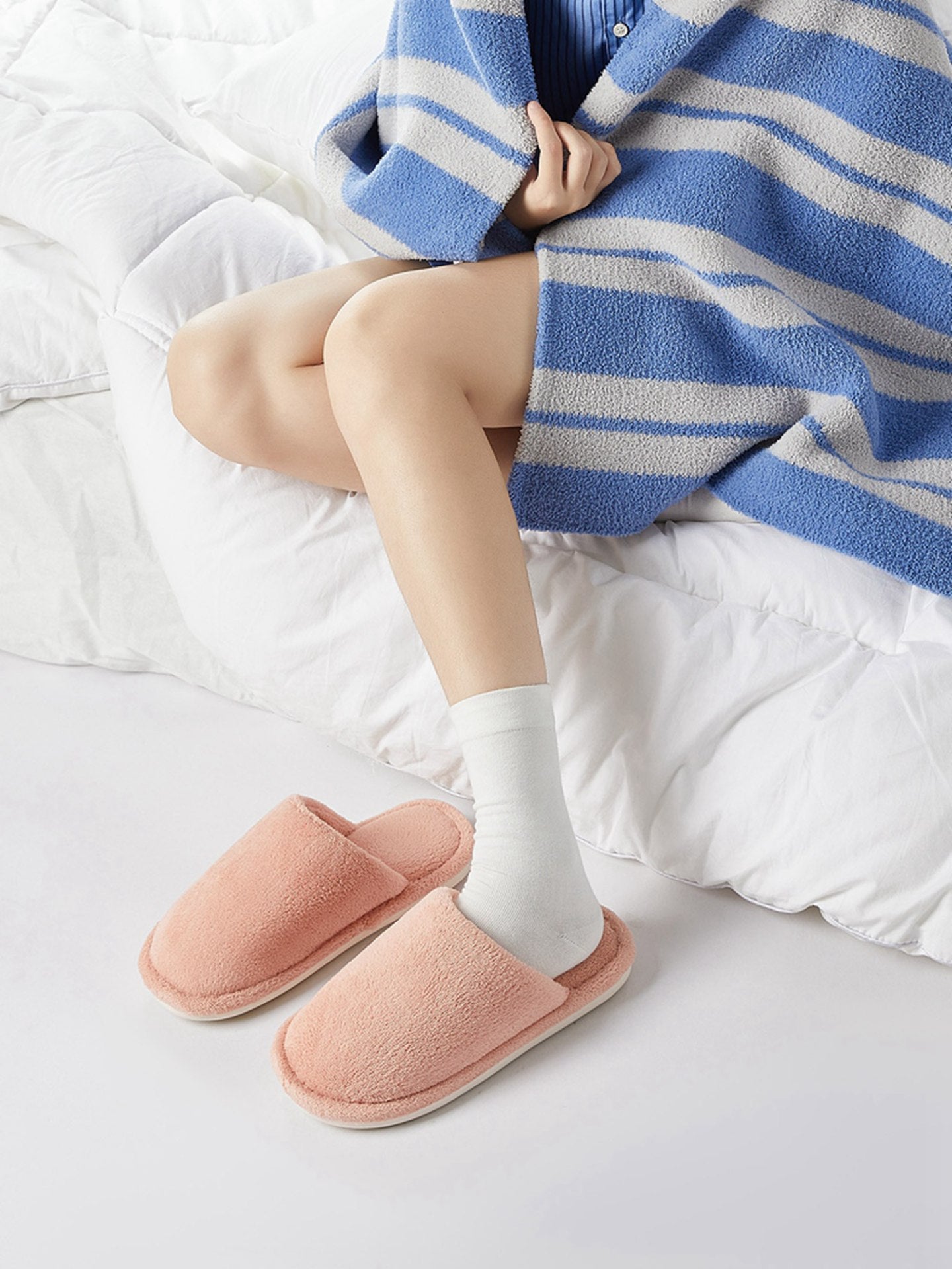 Cozy Plush Anti Slip House Slippers