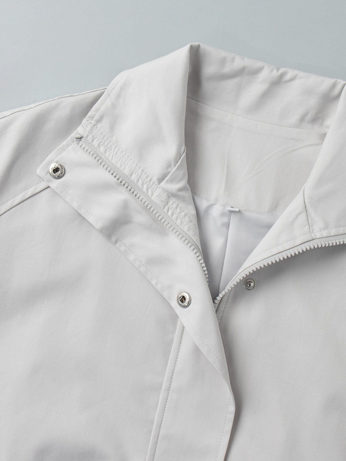 Casual Drawstring Waist Utility Trench Coat