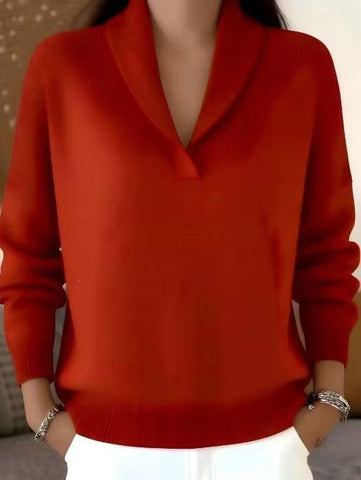 Cozy Shawl Collar Pullover Sweater