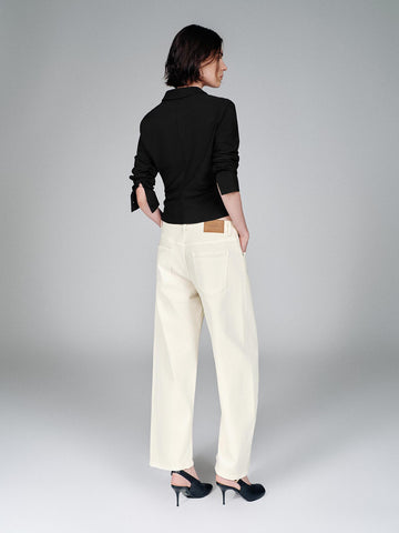 Urban Revivo Asymmetric Slim Fit Shirts-White